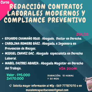 CURSO CONTRATACIÓN LABORAL MODERNA Y PREVENTIVA DE  RIESGOS LABORALES 
