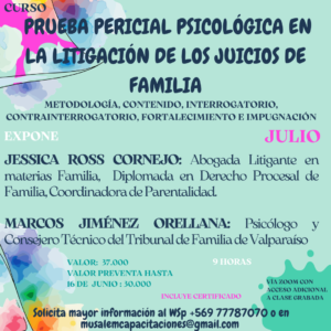 CURSO PERITAJE PSICOLÓGICO EN LOS JUICIOS DE FAMILIA